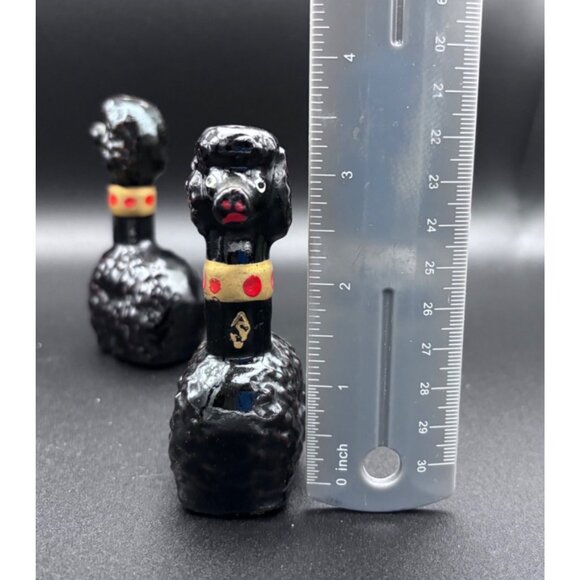 Vintage Black Poodle Salt & Pepper Shakers Ceramic Japan MCM - Picture 7 of 7